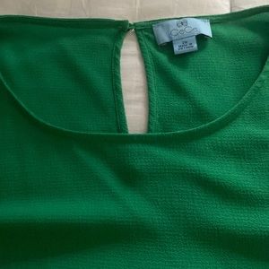 Short Puff Sleeve Emerald Blouse